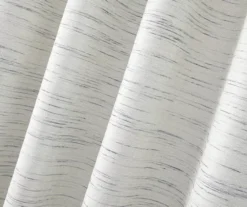 Gray Stripe Chenille Grommet Curtain Panel Pair With Blackout Lining, (84") -DHP Sales Store 810663877 A8 4