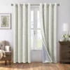 Aqua Stripe Chenille Grommet Curtain Panel Pair With Blackout Lining, (84") 1 Aqua Stripe Chenille Grommet Curtain Panel Pair With Blackout Lining, (84") -DHP Sales Store 810663878 A0 1
