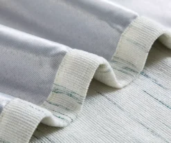 Aqua Stripe Chenille Grommet Curtain Panel Pair With Blackout Lining, (84") 9 Aqua Stripe Chenille Grommet Curtain Panel Pair With Blackout Lining, (84") -DHP Sales Store 810663878 A5 3