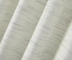 Aqua Stripe Chenille Grommet Curtain Panel Pair With Blackout Lining, (84") 10 Aqua Stripe Chenille Grommet Curtain Panel Pair With Blackout Lining, (84") -DHP Sales Store 810663878 A8 4