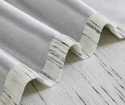 Black Stripe Chenille Grommet Curtain Panel Pair With Blackout Lining, (84") -DHP Sales Store 810663879 A5 3