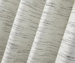 Black Stripe Chenille Grommet Curtain Panel Pair With Blackout Lining, (84") -DHP Sales Store 810663879 A8 4