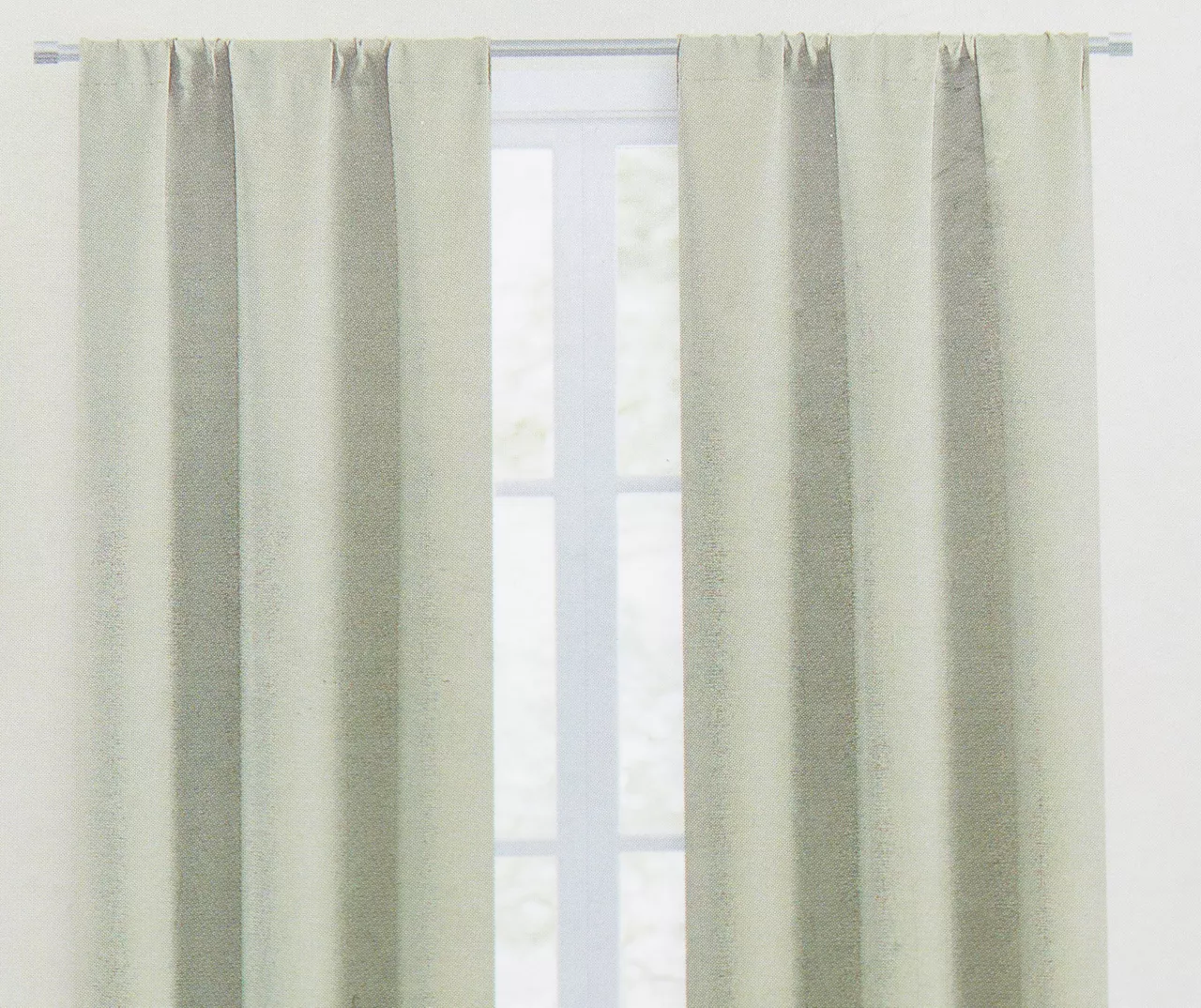 Green Blackout Rod Pocket Curtain Panel, (63") 4 Green Blackout Rod Pocket Curtain Panel, (63") - Image 2