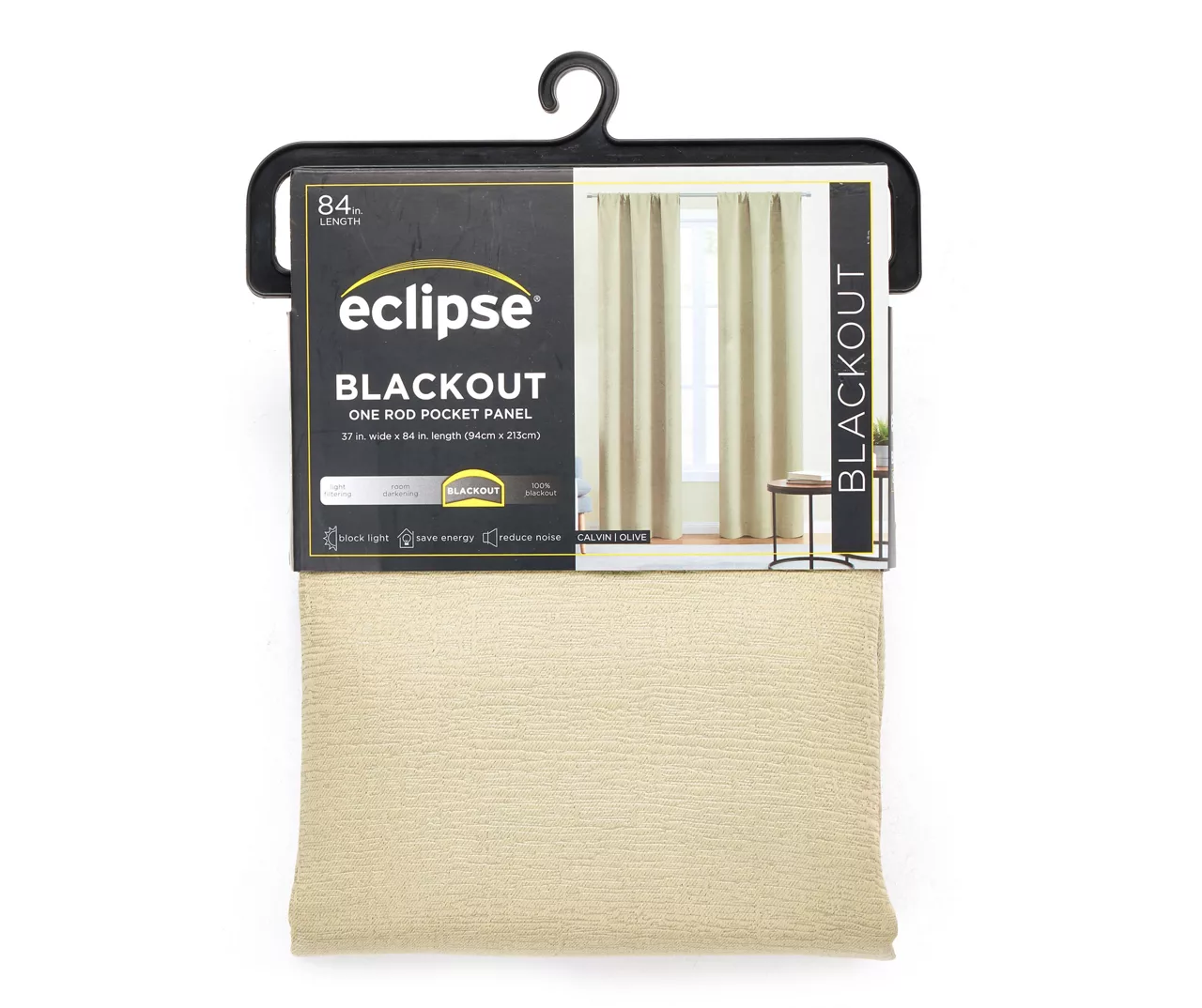 Green Blackout Rod Pocket Curtain Panel, (84") 3 Green Blackout Rod Pocket Curtain Panel, (84")