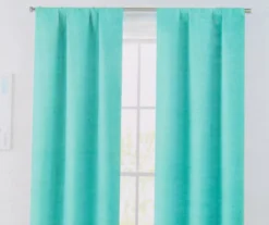 Naptime Blue Blackout Rod Pocket Curtain Panel Pair, (84") -DHP Sales Store 810664683 A8