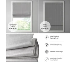 Paxton Blackout Cordless Roman Shade -DHP Sales Store 810676371 810676372 810676373 D6 8