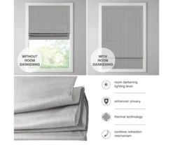 Paxton Room-Darkening Cordless Roman Shade -DHP Sales Store 810676406 810676404 810676403 810676401 810676402 810676405 810676407 810676411 D6 8