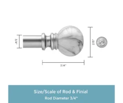 Kenney Marble 3/4" Adjustable Curtain Rod -DHP Sales Store 810679535 A0 03