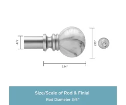 Kenney Marble 3/4" Adjustable Curtain Rod -DHP Sales Store 810679536 A0 03