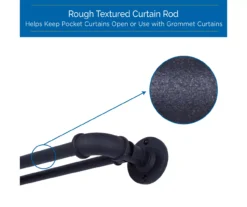 Sun Zero Bronn 3/4" Wrap Adjustable Double Curtain Rod -DHP Sales Store 810679541 A0 06