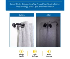 Sun Zero Bronn 3/4" Wrap Adjustable Curtain Rod -DHP Sales Store 810679546 A0 02