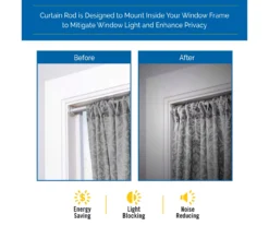 Sun Zero 5/8" Adjustable Tension Curtain Rod, (28"-60") 25 Sun Zero 5/8" Adjustable Tension Curtain Rod, (28"-60") -DHP Sales Store 810679549 A0 03