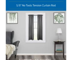 Sun Zero 5/8" Adjustable Tension Curtain Rod, (28"-60") 18 Sun Zero 5/8" Adjustable Tension Curtain Rod, (28"-60") -DHP Sales Store 810679550 A0 02