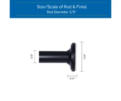 Sun Zero 5/8" Adjustable Tension Curtain Rod, (28"-60") 20 Sun Zero 5/8" Adjustable Tension Curtain Rod, (28"-60") -DHP Sales Store 810679550 A0 04
