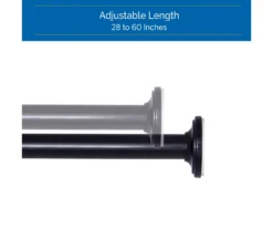 Sun Zero 5/8" Adjustable Tension Curtain Rod, (28"-60") 21 Sun Zero 5/8" Adjustable Tension Curtain Rod, (28"-60") -DHP Sales Store 810679550 A0 05