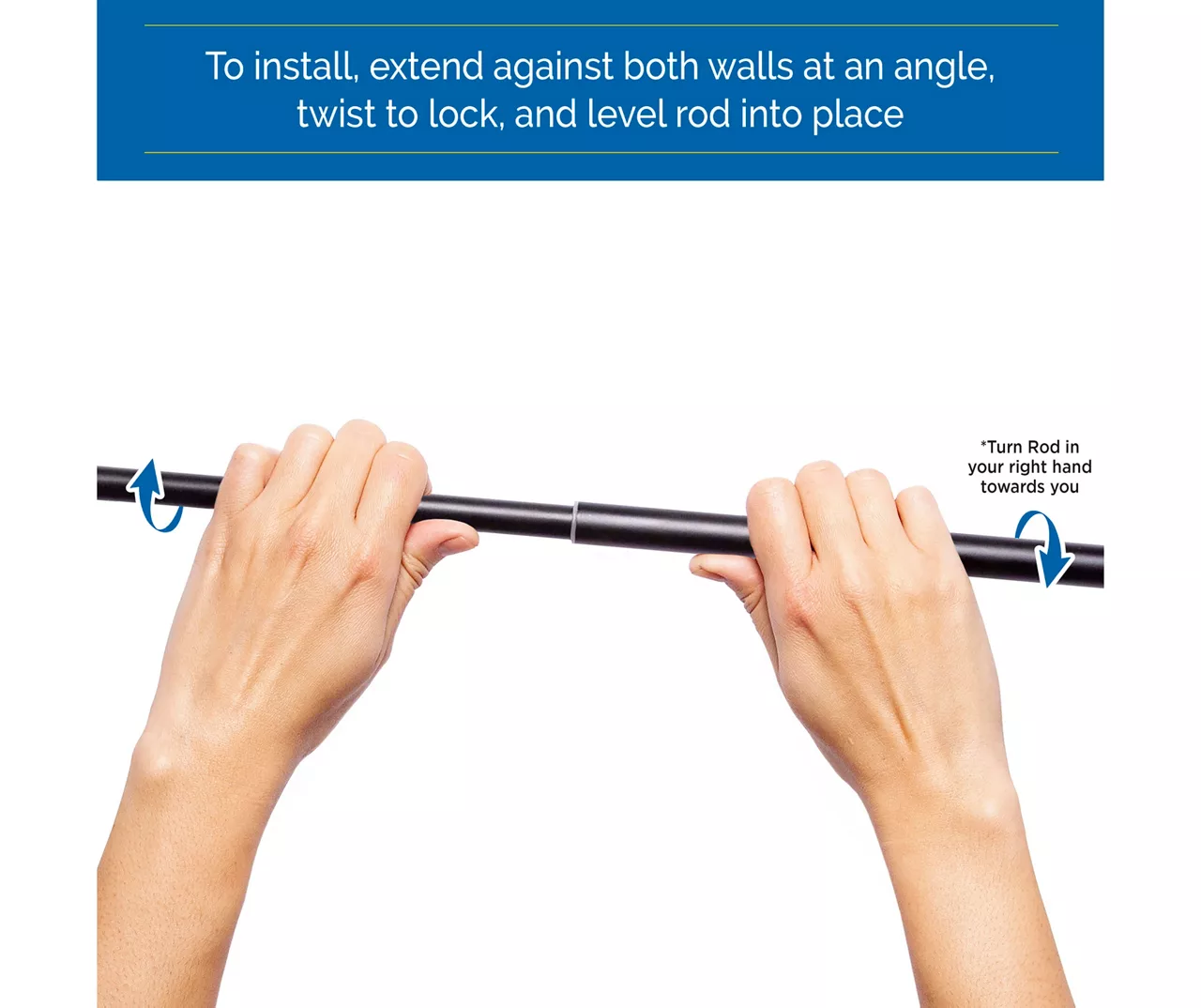 Sun Zero 5/8" Adjustable Tension Curtain Rod, (28"-60") 9 Sun Zero 5/8" Adjustable Tension Curtain Rod, (28"-60") - Image 7