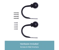 Kenney Chelsea 5/8" Curtain Holdback Hooks, 2-Pack -DHP Sales Store 810679551 A0 04