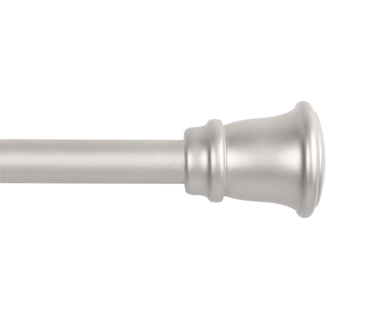 Trumpet Brushed Nickel 1" Adjustable Curtain Rod, (30"-84") 3 Trumpet Brushed Nickel 1" Adjustable Curtain Rod, (30"-84")