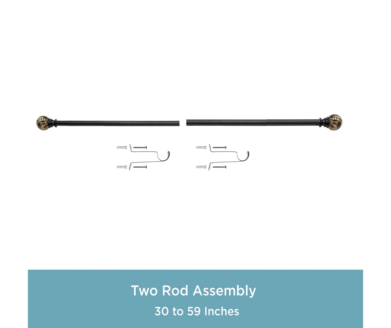 Kenney Marble 1" Adjustable Curtain Rod 8 Kenney Marble 1" Adjustable Curtain Rod - Image 6