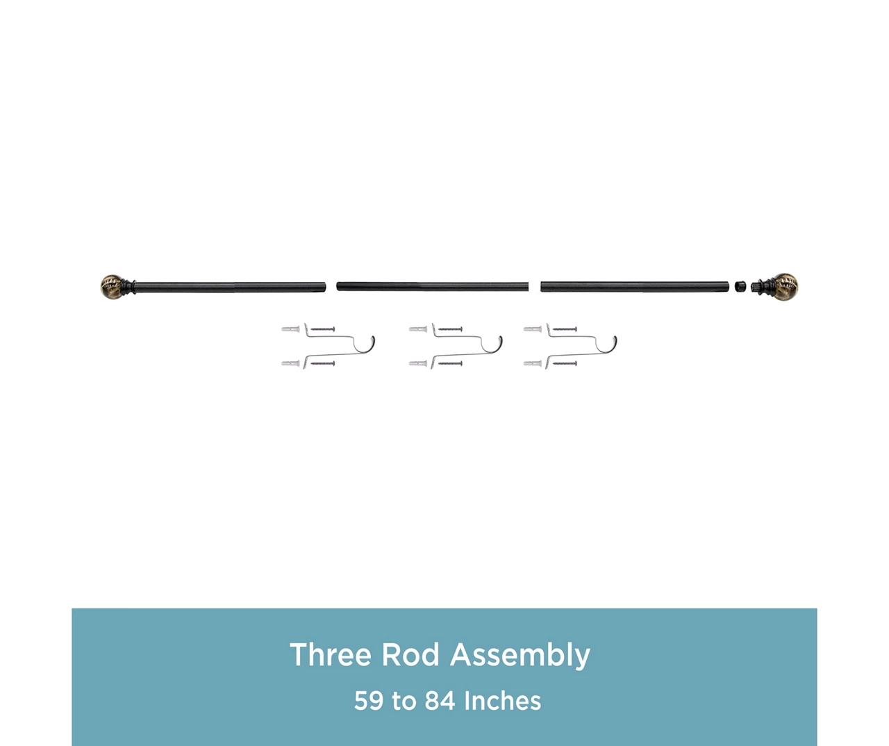 Kenney Marble 1" Adjustable Curtain Rod 9 Kenney Marble 1" Adjustable Curtain Rod - Image 7