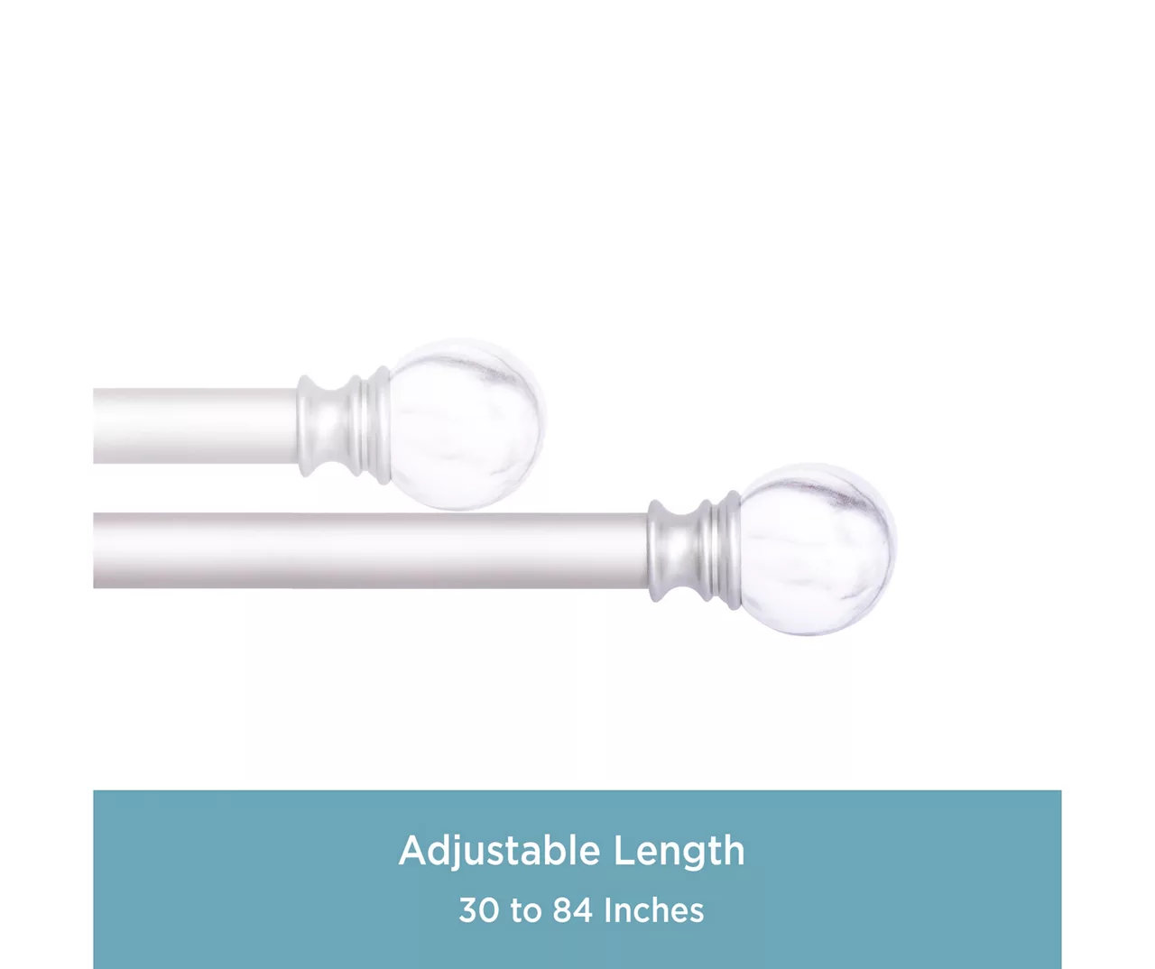 Kenney Marble 1" Adjustable Curtain Rod 13 Kenney Marble 1" Adjustable Curtain Rod - Image 11