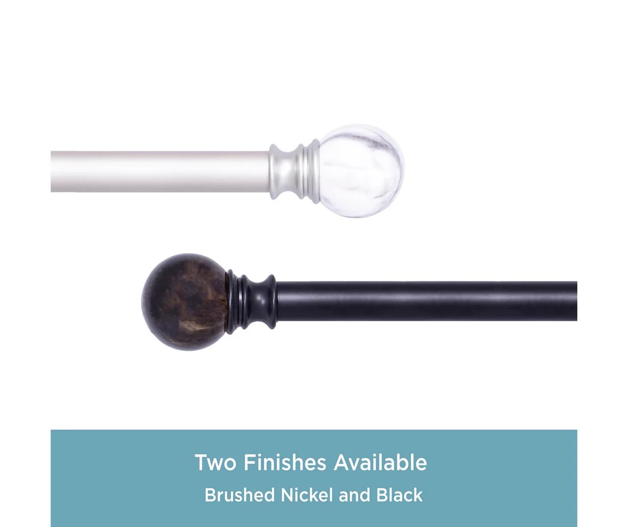 Kenney Marble 1" Adjustable Curtain Rod 18 Kenney Marble 1" Adjustable Curtain Rod - Image 16