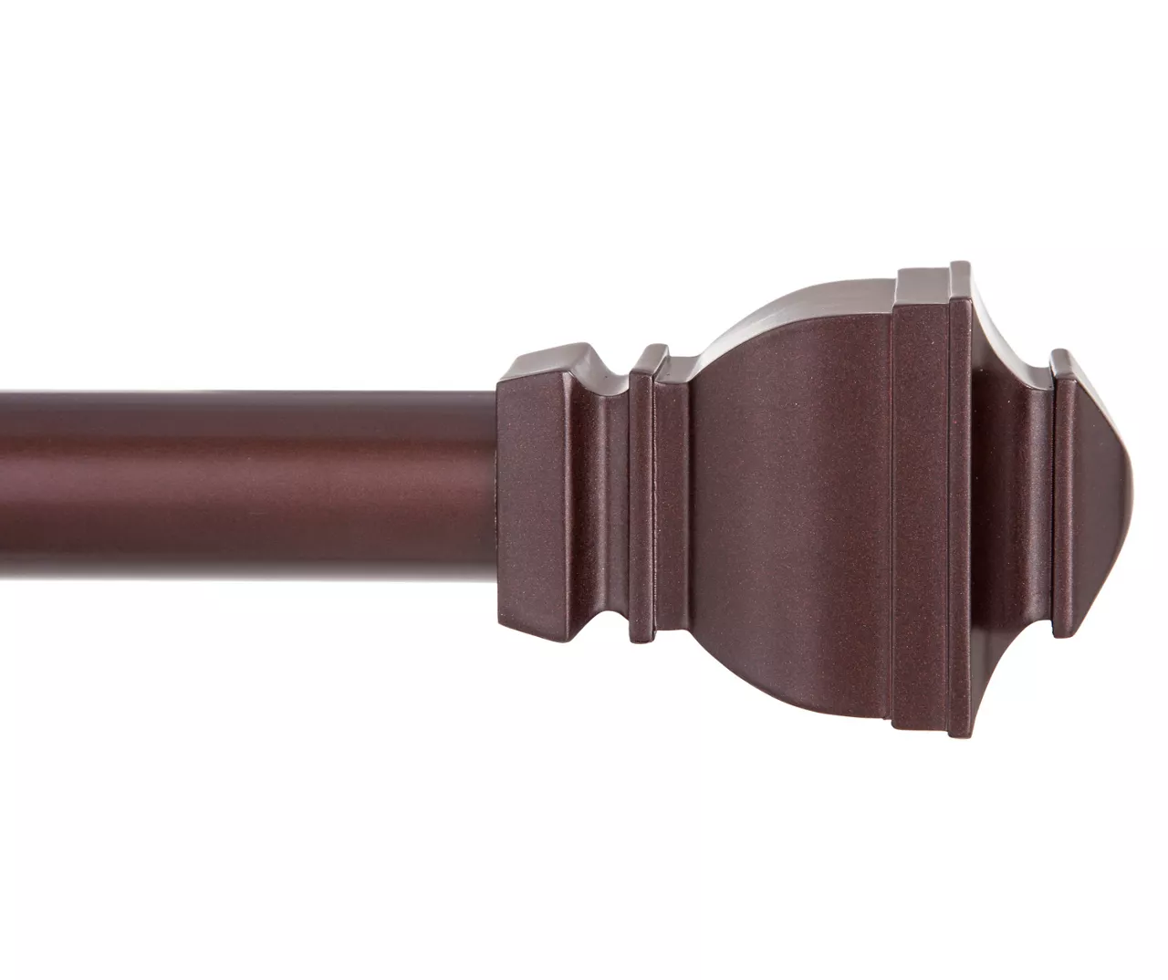 Riley Chocolate 1" Adjustable Curtain Rod, (30"-84") 3 Riley Chocolate 1" Adjustable Curtain Rod, (30"-84")