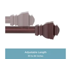 Riley Chocolate 1" Adjustable Curtain Rod, (30"-84") 11 Riley Chocolate 1" Adjustable Curtain Rod, (30"-84") -DHP Sales Store 810679564 A0 03