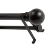 Layla Black 1" Adjustable Double Curtain Rod, (30"-84") -DHP Sales Store 810679565 A0 01