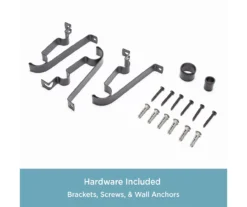 Layla Black 1" Adjustable Double Curtain Rod, (30"-84") -DHP Sales Store 810679565 A0 07