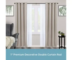 Kenney Mission 1" Adjustable Double Curtain Rod 18 Kenney Mission 1" Adjustable Double Curtain Rod -DHP Sales Store 810679570 A0 02