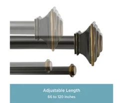 Kenney Mission 1" Adjustable Double Curtain Rod 20 Kenney Mission 1" Adjustable Double Curtain Rod -DHP Sales Store 810679570 A0 04