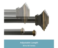 Kenney Mission 1" Adjustable Double Curtain Rod 16 Kenney Mission 1" Adjustable Double Curtain Rod -DHP Sales Store 810679571 A0 04