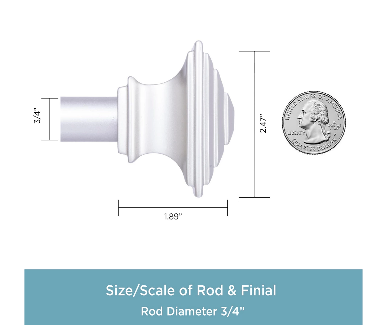 Kenney Mission 3/4" Adjustable Curtain Rod 6 Kenney Mission 3/4" Adjustable Curtain Rod - Image 4