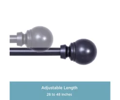 Kenney Mae 5/8" Adjustable Curtain Rod 30 Kenney Mae 5/8" Adjustable Curtain Rod -DHP Sales Store 810679584 A0 04