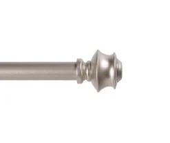 Phoenix Brushed Nickel 5/8" Adjustable Curtain Rod, (28"-48")