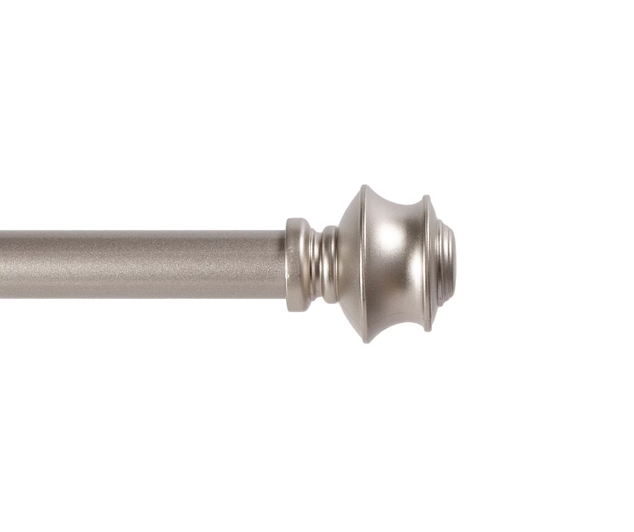 Phoenix Brushed Nickel 5/8" Adjustable Curtain Rod, (28"-48") 3 Phoenix Brushed Nickel 5/8" Adjustable Curtain Rod, (28"-48")