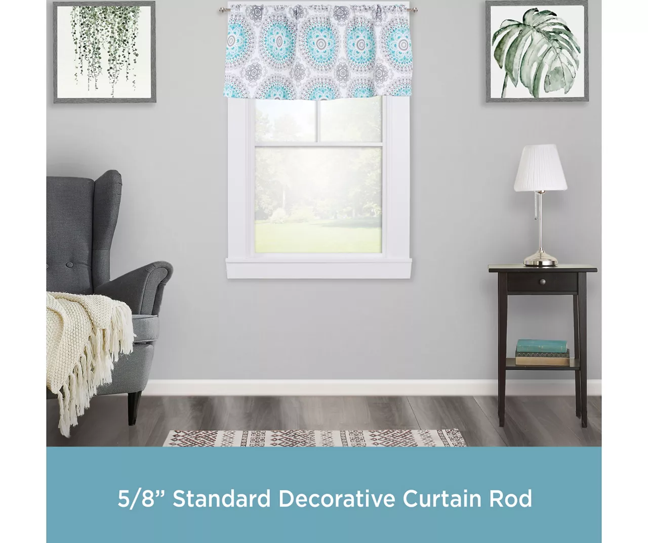 Phoenix Brushed Nickel 5/8" Adjustable Curtain Rod, (28"-48") 4 Phoenix Brushed Nickel 5/8" Adjustable Curtain Rod, (28"-48") - Image 2