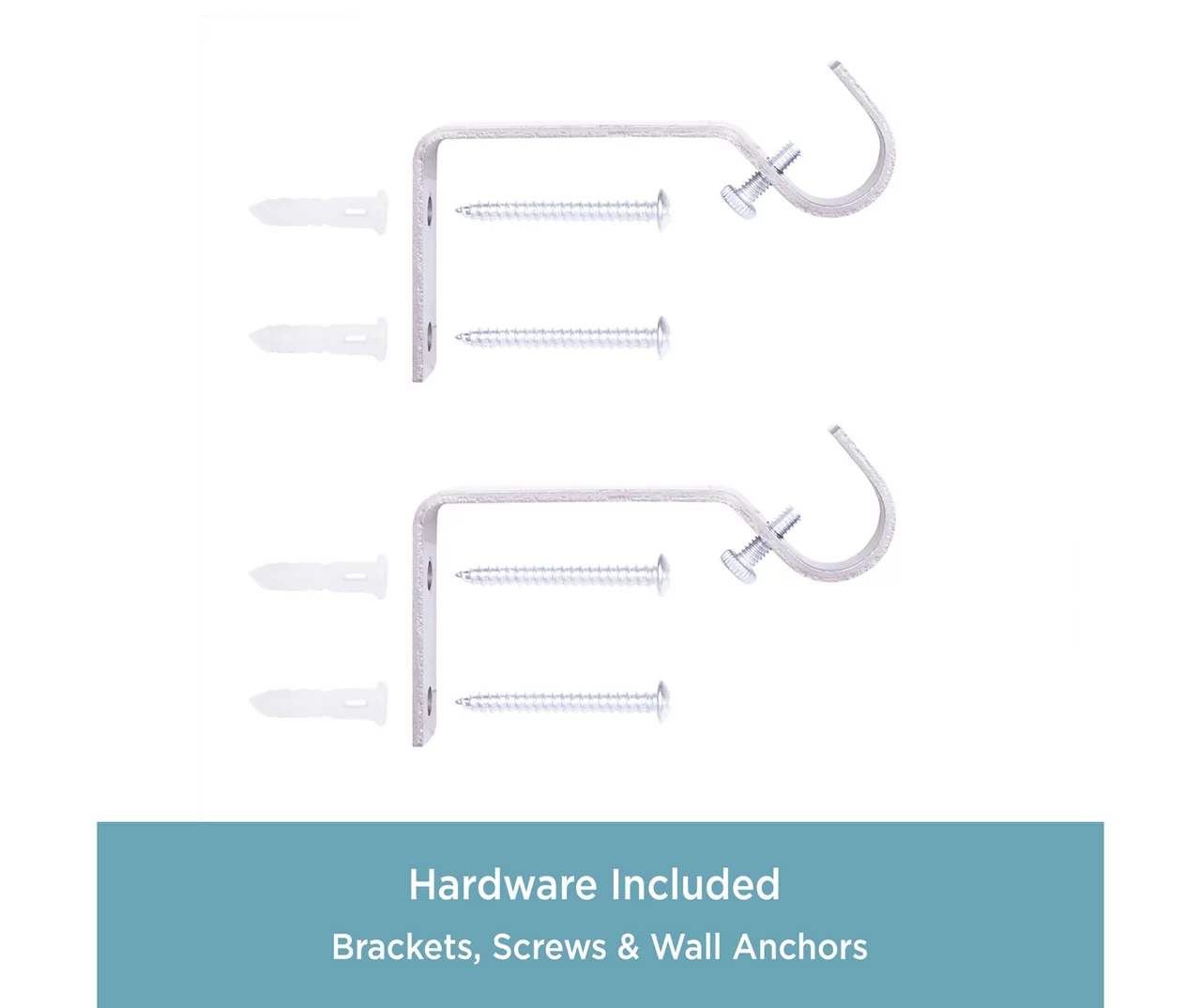 Phoenix Brushed Nickel 5/8" Adjustable Curtain Rod, (28"-48") 7 Phoenix Brushed Nickel 5/8" Adjustable Curtain Rod, (28"-48") - Image 5