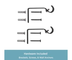 Mavis Matte Black 5/8" Adjustable Curtain Rod, (28"-48") -DHP Sales Store 810679594 A0 05