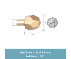 River Burnished Brass Petite Cafe 1/2" Adjustable Curtain Rod, (28"-48") -DHP Sales Store 810679597 A0 03