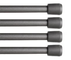 Kenney Fast Fit 4-Piece 7/16" Adjustable Tension Curtain Rod Set, (28"-48") -DHP Sales Store 810679601 A0 01