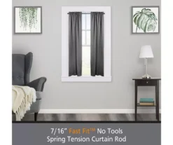 Kenney Fast Fit 4-Piece 7/16" Adjustable Tension Curtain Rod Set, (28"-48") -DHP Sales Store 810679602 A0 02
