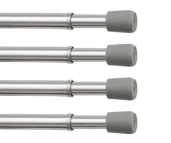 Kenney Fast Fit 4-Piece 7/16" Adjustable Tension Curtain Rod Set, (28"-48") -DHP Sales Store 810679603 A0 01