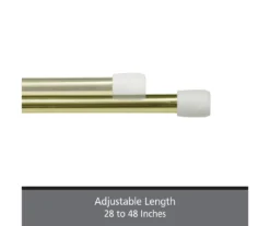 Kenney Fast Fit 4-Piece 7/16" Adjustable Tension Curtain Rod Set, (28"-48") -DHP Sales Store 810679604 A0 04