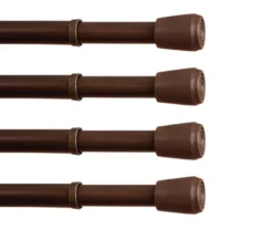 Kenney Fast Fit 4-Piece 7/16" Adjustable Tension Curtain Rod Set, (28"-48") -DHP Sales Store 810679606 A0 01