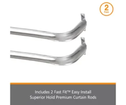 Kenney Fast Fit 2-Piece Adjustable Tension Curtain Rod Set, (28"-48") -DHP Sales Store 810679607 A0 08