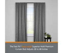 Kenney Fast Fit 2-Piece Adjustable Tension Curtain Rod Set, (28"-48") -DHP Sales Store 810679608 A0 02
