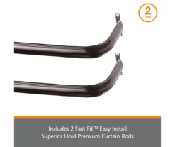 Kenney Fast Fit 2-Piece Adjustable Tension Curtain Rod Set, (28"-48") -DHP Sales Store 810679608 A0 08