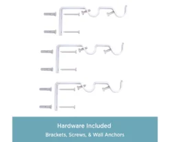 Kenney Double 5/8" Adjustable Curtain Rod Conversion Kit, (42"-120") -DHP Sales Store 810679617 A0 04